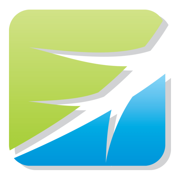 Green and Blue Leaf Logo PNG Vector