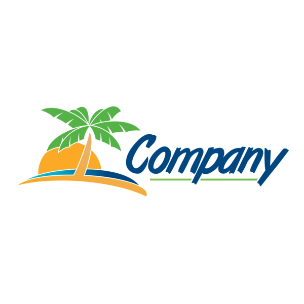 Island Travel Logo PNG Vector