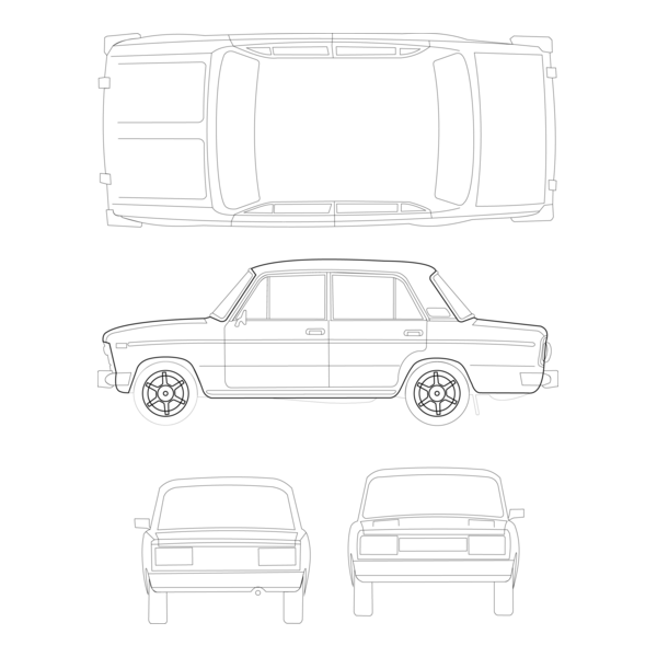Lada Vaz Blueprint Logo PNG Vector