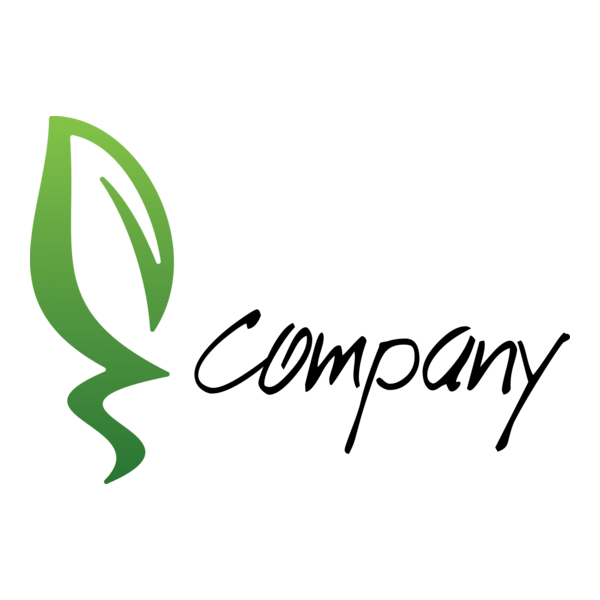 Leaf Squiggle Logo PNG Vector