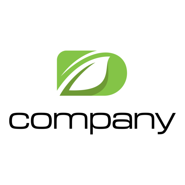 Letter D Leaf Logo PNG Vector
