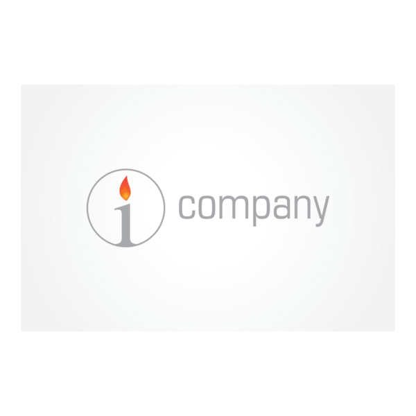Letter i Candle Logo PNG Vector