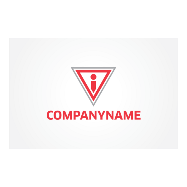 Letter I Triangle Logo PNG Vector