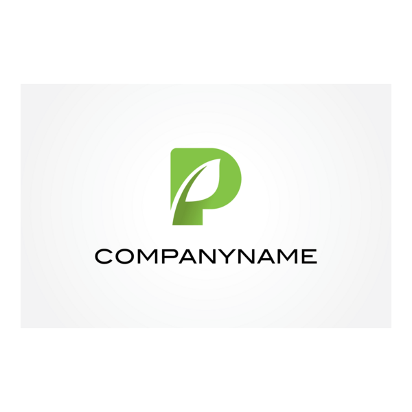 Letter P Plant Logo PNG Vector