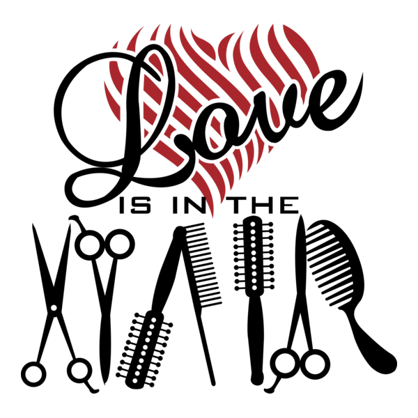 Love is in the Hair Logo PNG Vector