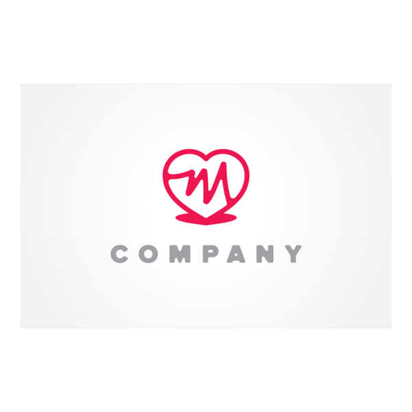 M Heart Logo PNG Vector