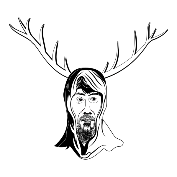 Man Line Art Logo PNG Vector