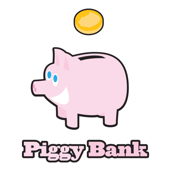 Piggy Bank Logo PNG Vector