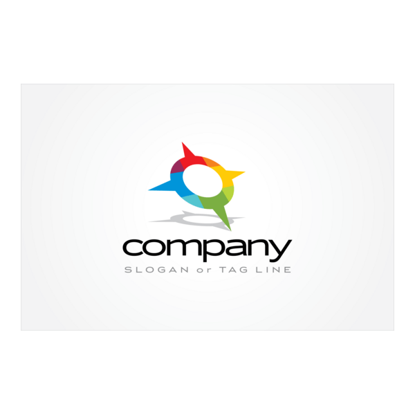 Rainbow Compass Logo PNG Vector