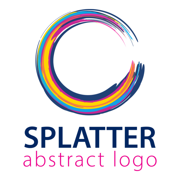 Rounded Splatter Shape Logo PNG Vector