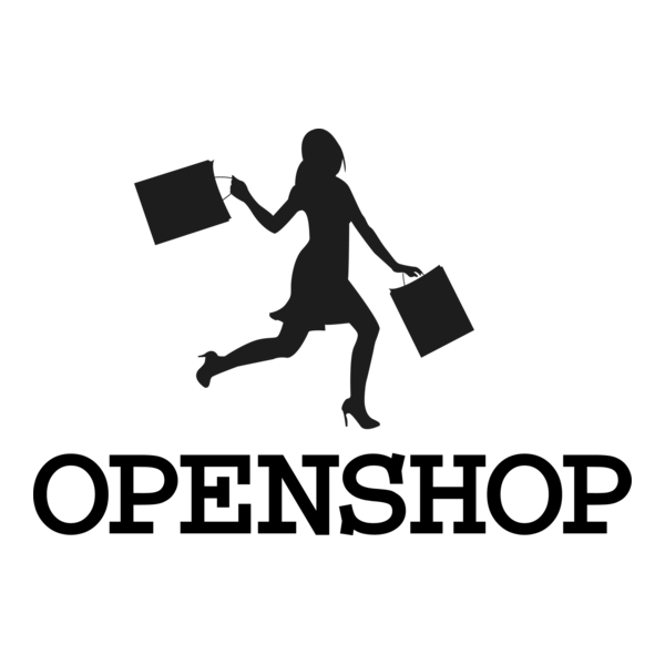 Shopping Woman Silhouette Logo PNG Vector