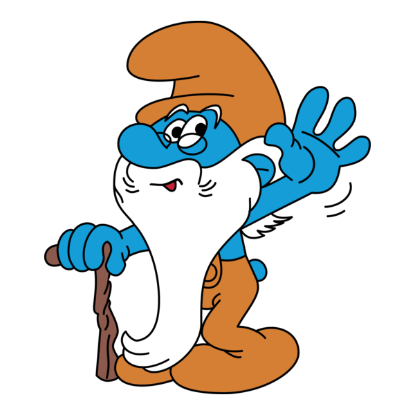 Smurf Grandfather Logo PNG Vector