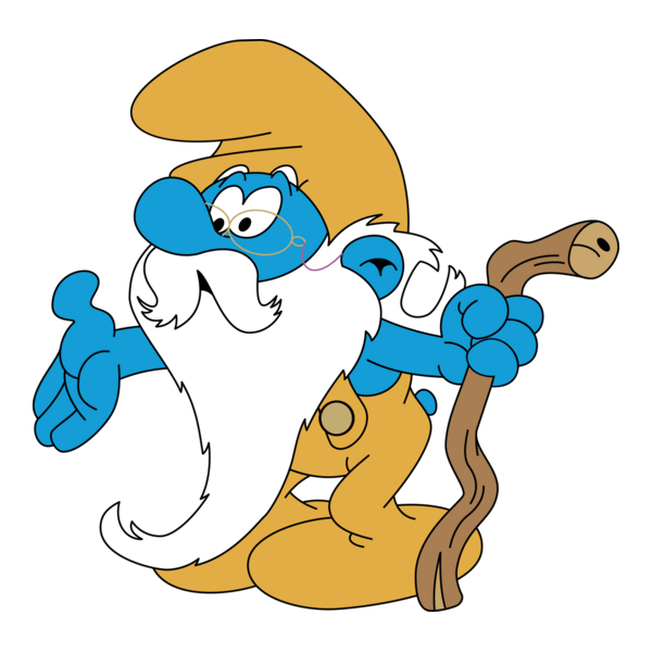 Smurf Grandfather Logo PNG Vector