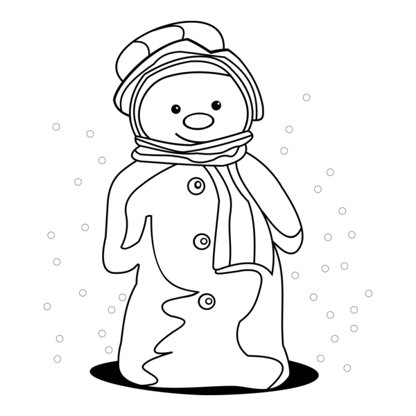 Snowman Logo PNG Vector
