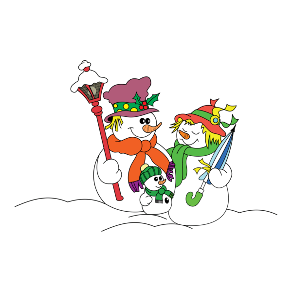 Snowman Logo PNG Vector
