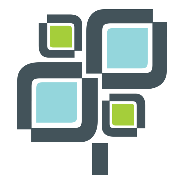 Square Flower Logo PNG Vector