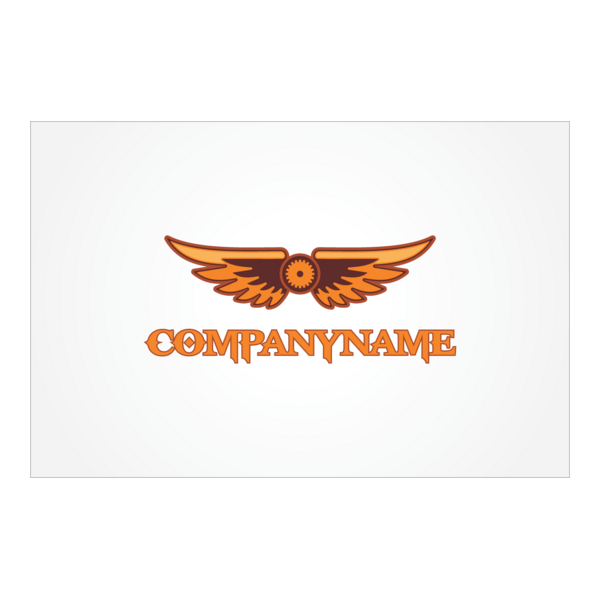 Steampunk Wings Logo PNG Vector