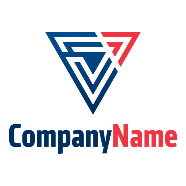 V Triangle Logo PNG Vector