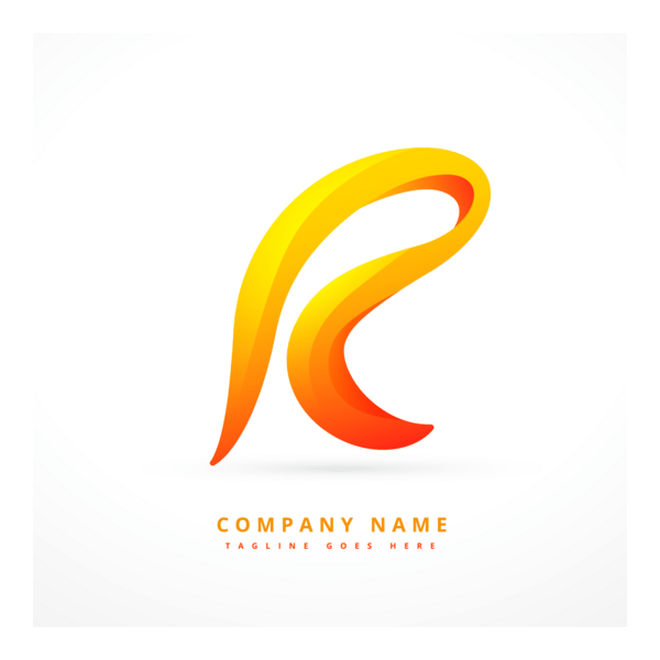 Wavy Letter Logo PNG Vector