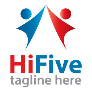 Abstract Hifive Tagline Logo PNG Vector