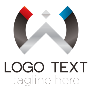 Abstract Metal Semicircle Logo PNG Vector