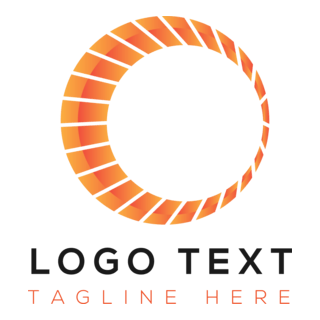 Abstract Orange Circle Logo PNG Vector