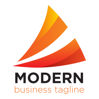 Abstract Orange Triangle Logo PNG Vector