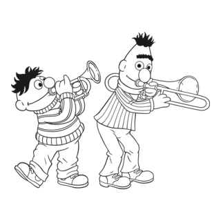 Bert and Ernie Logo PNG Vector