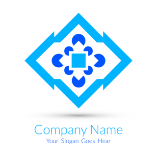 Blue Abstract Logo PNG Vector