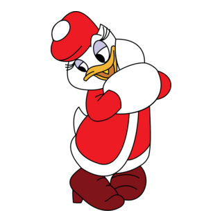 Christmas Daisy Duck Logo PNG Vector
