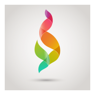 Colorful Abstract Shape Logo PNG Vector