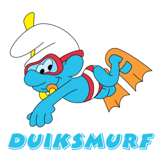 Diving Smurf Logo PNG Vector
