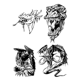 Dragon Logo PNG Vector