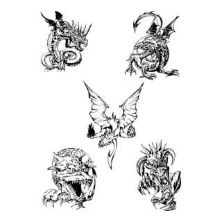 Dragon Logo PNG Vector