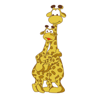 Duo giraffe Logo PNG Vector