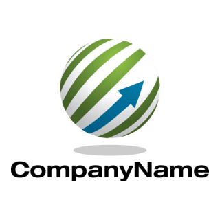 Globe Arrow Logo PNG Vector