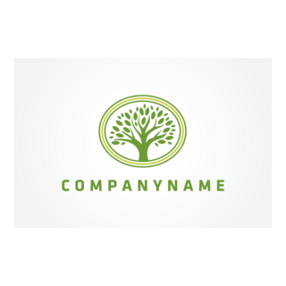 Green Tree Logo PNG Vector