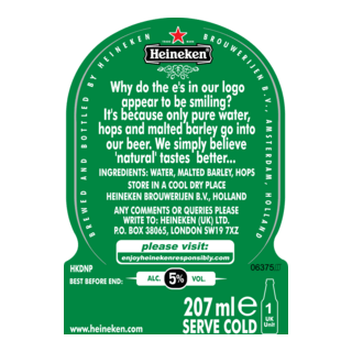 Heineken label Logo PNG Vector