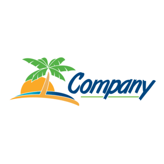 Island Travel Logo PNG Vector