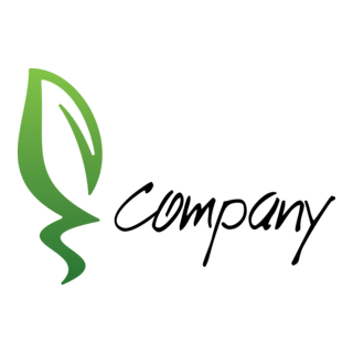 Leaf Squiggle Logo PNG Vector