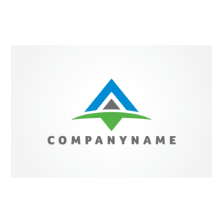 Letter A Mountain Logo PNG Vector