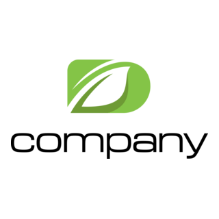 Letter D Leaf Logo PNG Vector