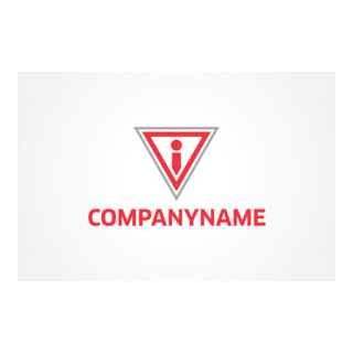 Letter I Triangle Logo PNG Vector