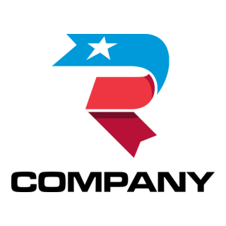 Letter R Ribbon Logo PNG Vector