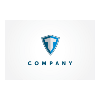 Letter T Shield Logo PNG Vector