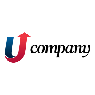 Letter U Arrow Logo PNG Vector