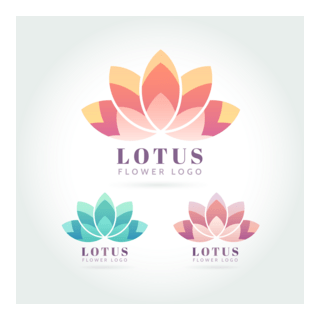 Lotus Flowers Logo PNG Vector