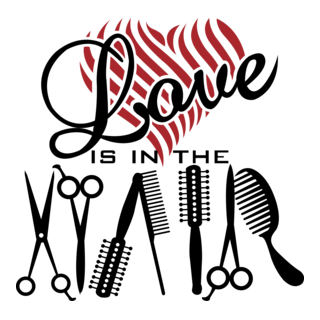 Love is in the Hair Logo PNG Vector