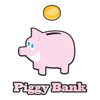 Piggy Bank Logo PNG Vector