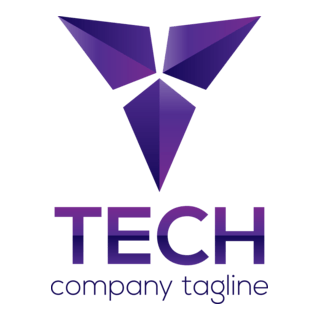 Purple abstract geometrical 3d Logo PNG Vector